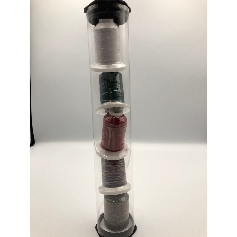 Floriani Quilting Thread 5 Spools 100% Cotton 500 Yds Each White Red Green Multi